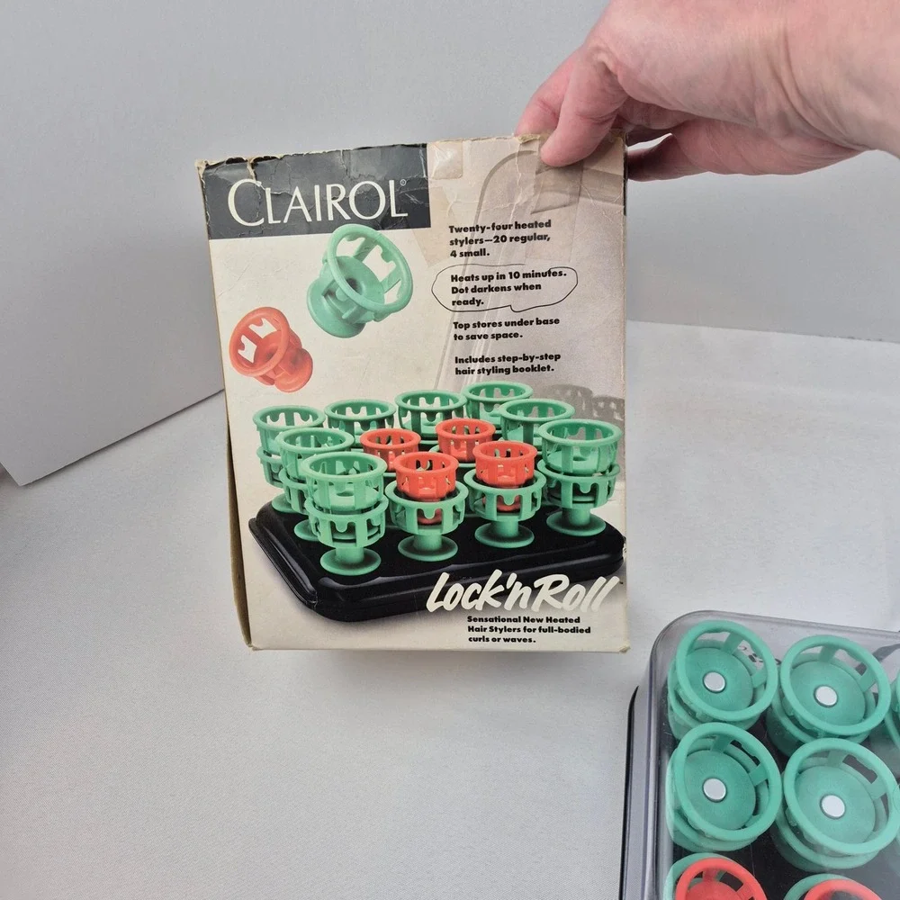 Clairol Lock n Roll Vintage 1989 Heated Hair Stylers Model BT-1 Retro 80s Box - Picture 5 of 11